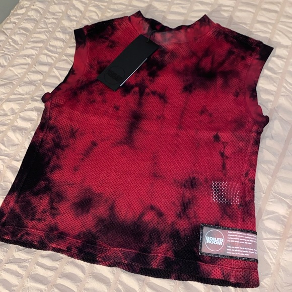 NWT BOILER ROOM Mesh Obsidian Rave Tank 🪩 - Picture 3 of 7